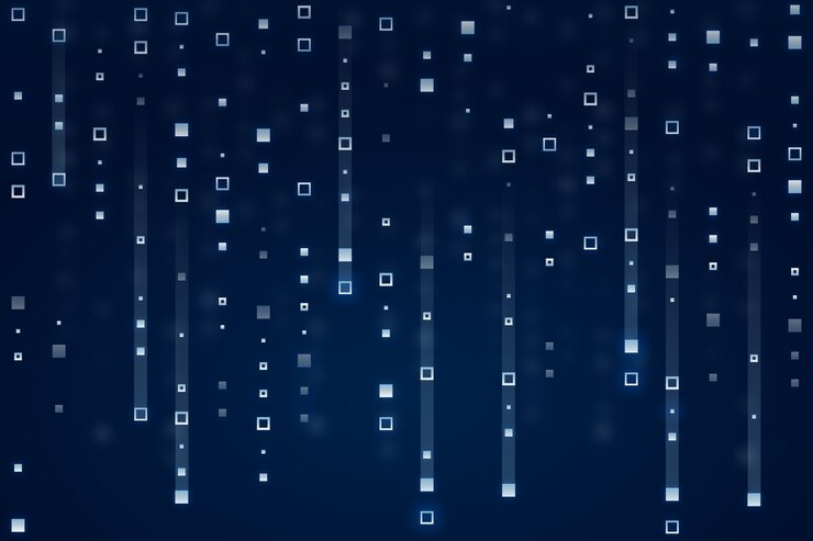 Free Vector pixel rain abstract background