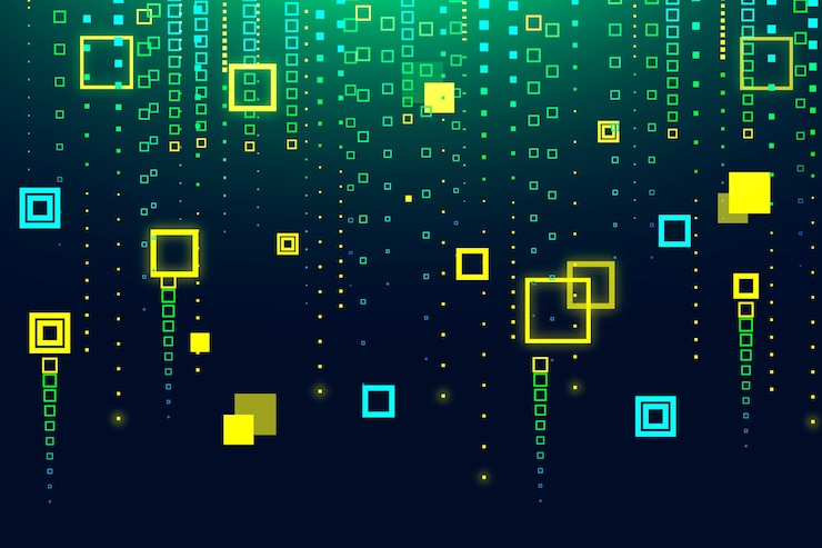 무료 Vector 픽셀 비 추상적 인 배경