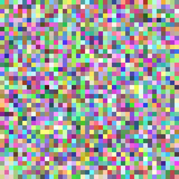 Пиксельный квадратный мозаичный фон - геометрическая векторная графика из разноцветных квадратов