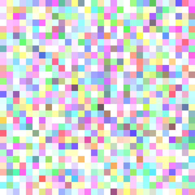 Pixel square tiled mosaic background - geometrical vector graphic design from colored squares