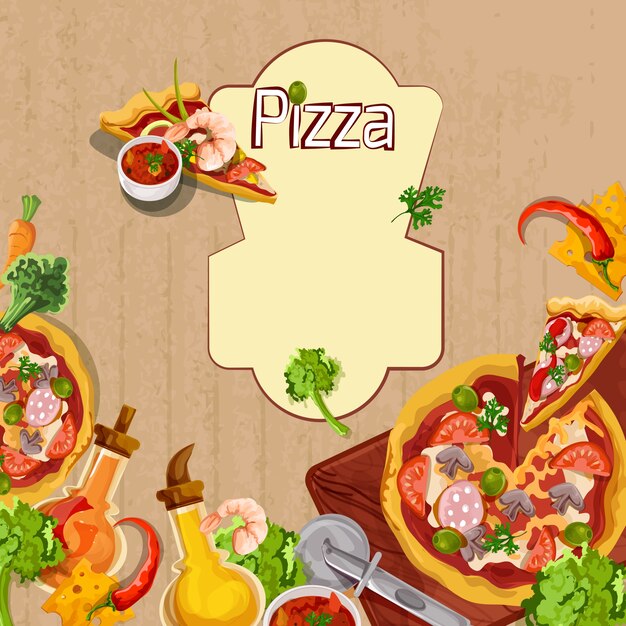 Pizza background template