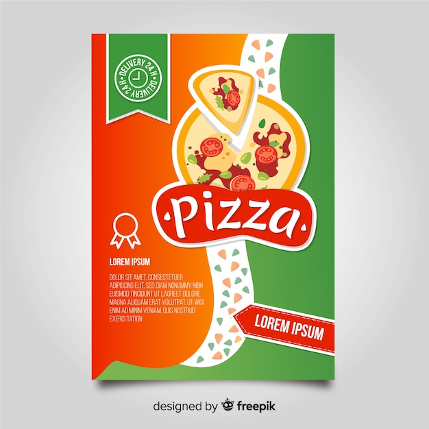 Pizza brochure template