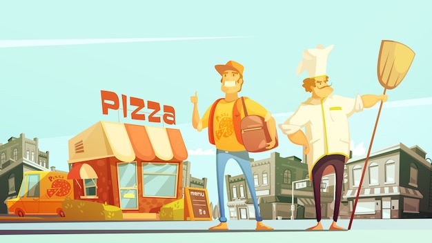 Pizza Delivery Illustration