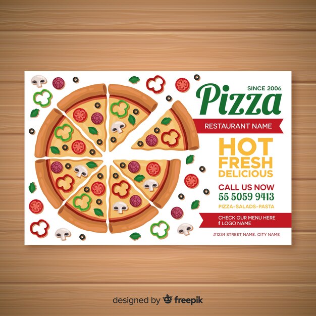 Pizza flyer template