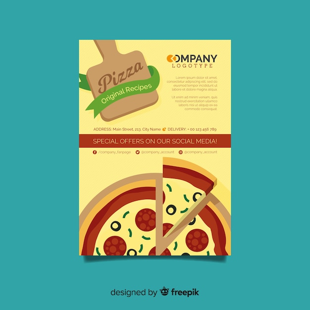 Pizza flyer template