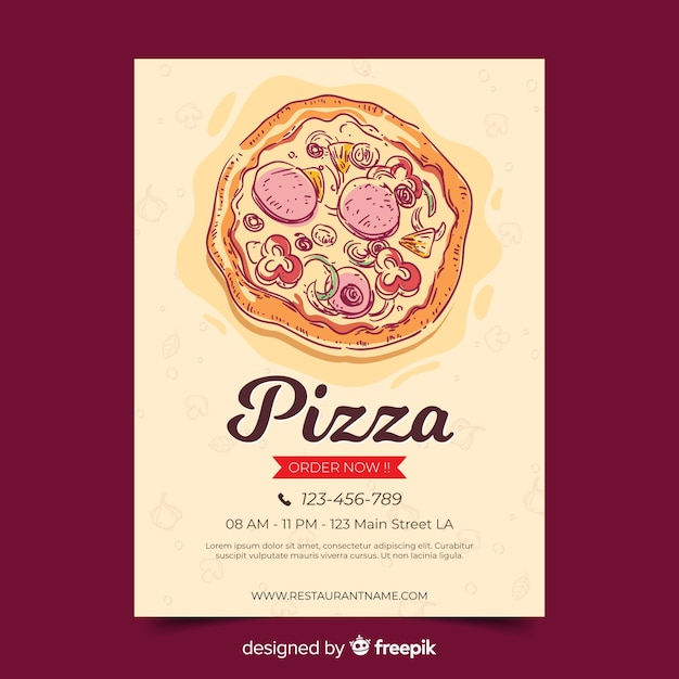 Free vector pizza flyer template