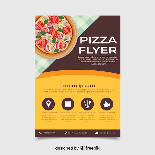 Pizza flyer template