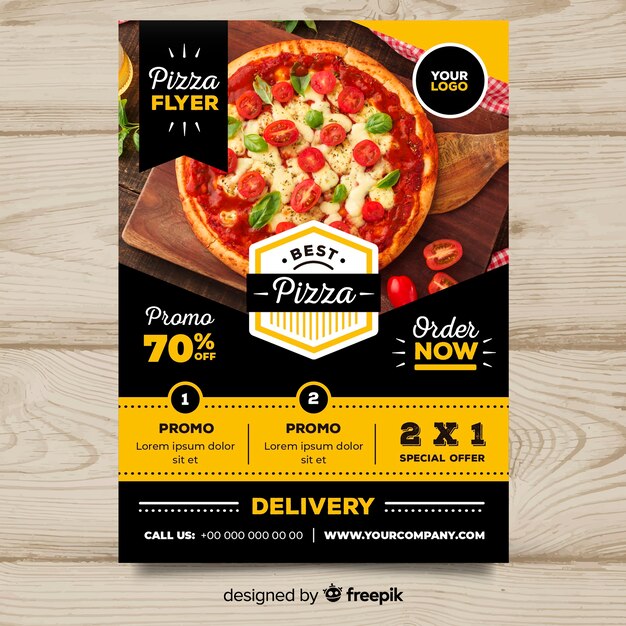 Pizza flyer template