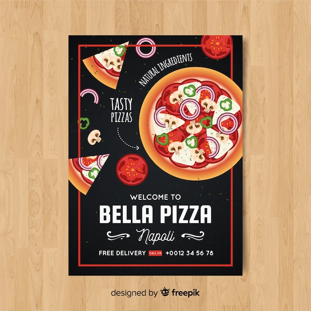 Pizza flyer template