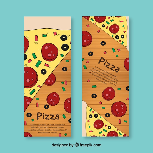 Vettore gratuito flyer di pizza