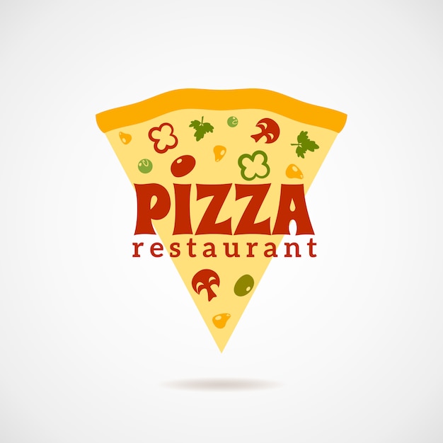 Vettore gratuito pizza logo illustration