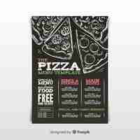 Free vector pizza menu template