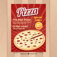 Free vector pizza offer brochure