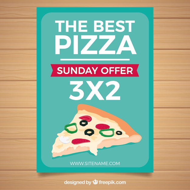 Free vector pizza offer brochure