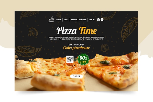 Pizza restaurant landing page