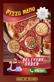 Pizza restaurant menu flyer brochure design