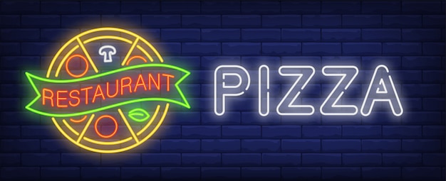 Pizza restaurant neon sign