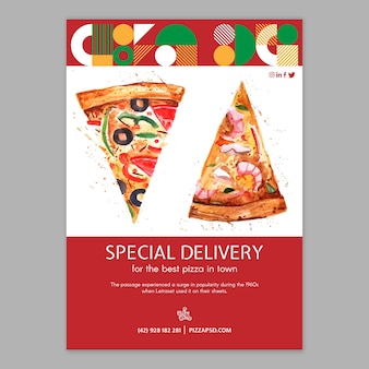 Modello di manifesto del ristorante pizza
