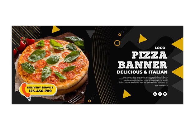 Pizza restaurant template banner