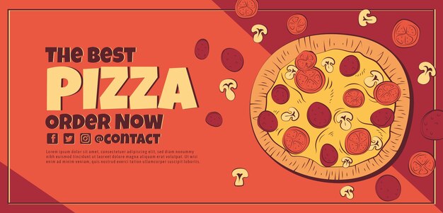 Pizza restaurant template design