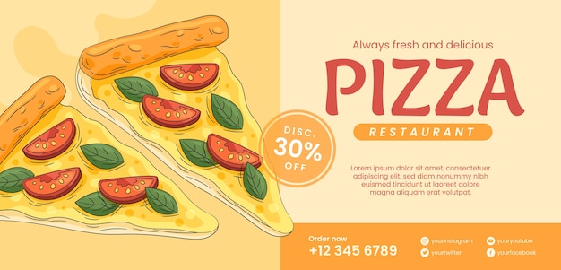 Free vector pizza restaurant template design