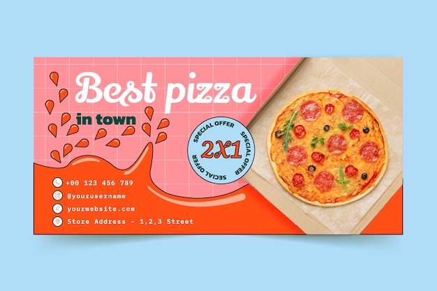 Free vector pizza restaurant template design