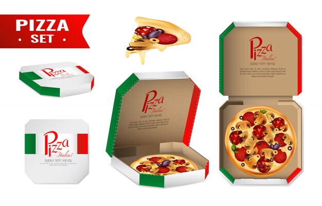 Pizza Box Design Vector Art PNG Images