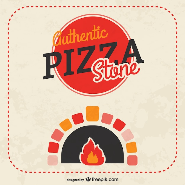 Pizza stone vector