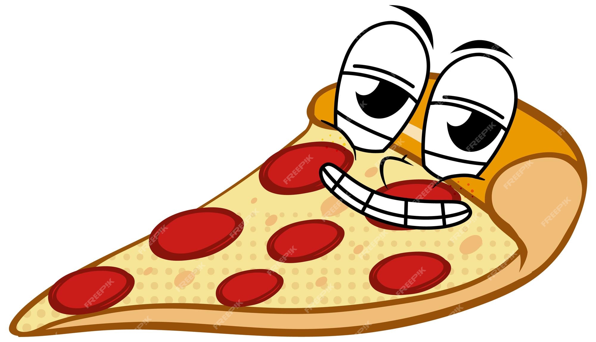 Pizza face vector.