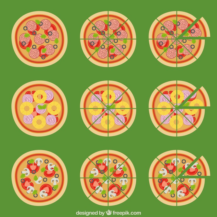 Free Vector pizzas collection