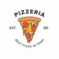 Vettore gratuito pizza logo modello di progettazione