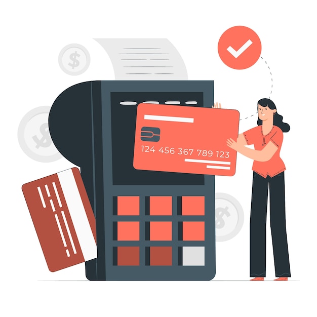 Illustrazione semplice di concetto della carta di credito