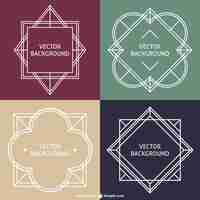 Free vector plain frames templates