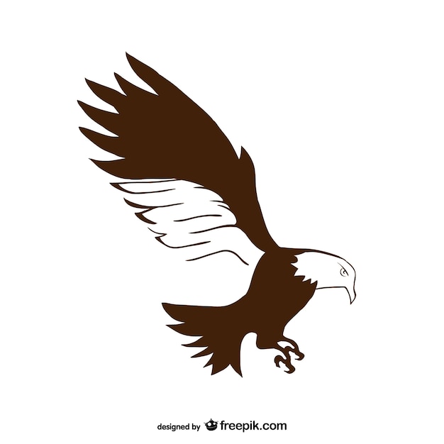 Free vector plain hand drawn eagle vector