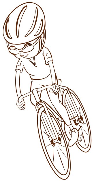 A plain sketch of a cyclist