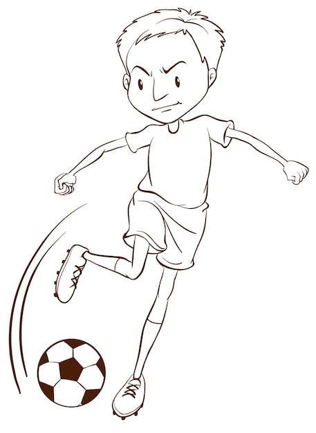 Sketch soccer versus american football ball, background. | CanStock