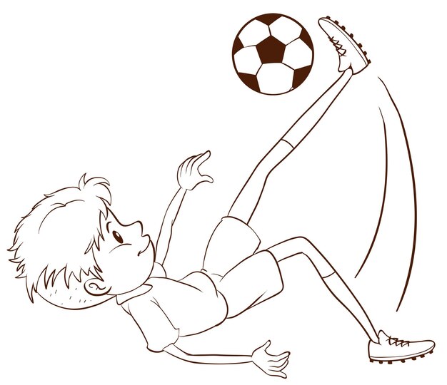 A plain sketch of a soccer player