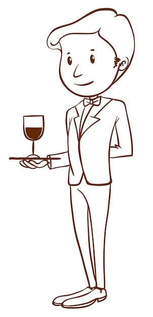 A plain sketch of a waiter