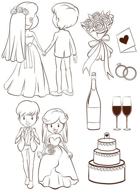 A plain sketch of a wedding ceremony