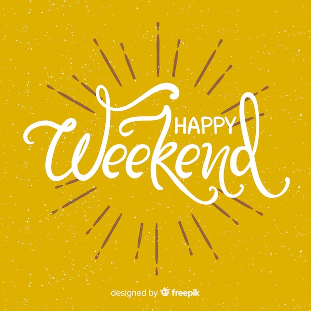 Free vector plain weekend greeting