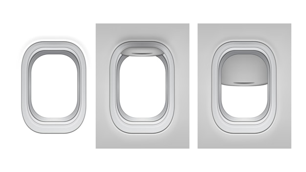 Plane aircraft window set