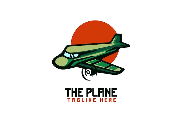 The plane mascot logo