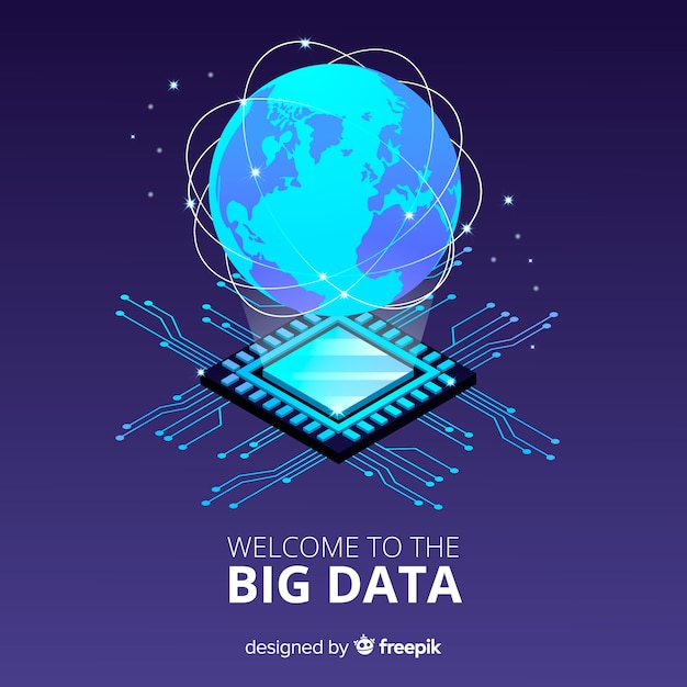 Free vector planet big data background