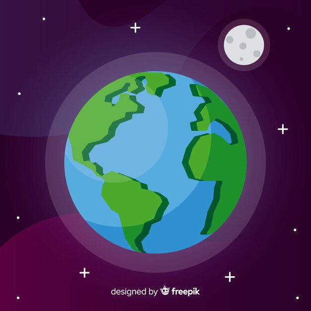 月と惑星地球の概念