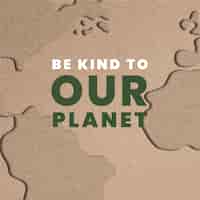 Бесплатное векторное изображение Шаблоны доброты планеты для кампании всемирного дня окружающей среды