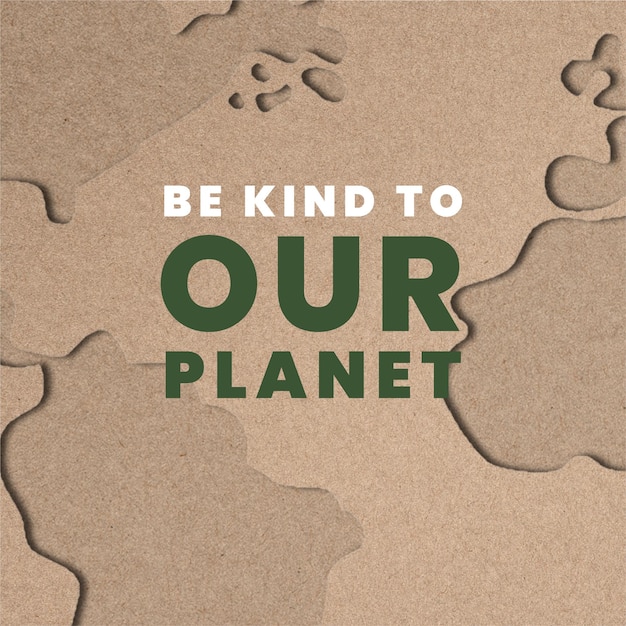 Free vector planet kindness templates for world environment day campaign