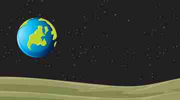 Free vector planet landscape earth scene