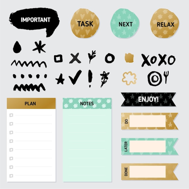 Planner scrapbook set