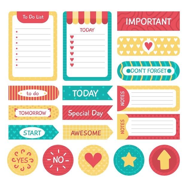 Planner scrapbook set