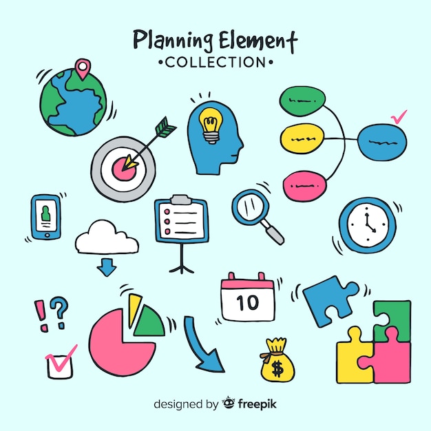 Free vector planning elements pack